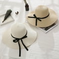 thumbnail image 6 of Women Sun Straw Hat,UV Protection Bowknot Wide Brim Beach Hat Travel, 6 of 10