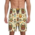 thumbnail image 1 of Fotbe Cute Owls Pantalones Cortos de Pijama para Hombre, Ropa de Dormir, Pantalones de Pijama Cortos para Hombre-X-Large, 1 of 6