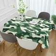 thumbnail image 2 of Yayeee Tablecloths 54" x 54" Rectangle Wrinkle Resistant Party Table Cover, Light Green Camouflage Design, 2 of 8