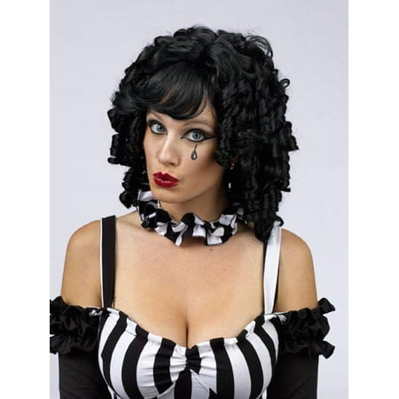 Black Curly Locks Adult Costume Wig