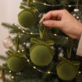 thumbnail image 3 of Velvet Bow Christmas Ornament With Baubles For Tree Decor Holiday Home Festive Display Luxurious Complete Collection For Styling , 15pcs, E, 3 of 5