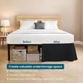 thumbnail image 4 of 550-TC Egyptian Cotton Dust Ruffle/Bed Skirt King Size 1-Pieces Split Corner Tailored Bed Skirt 6" Inch Drop Length Black Solid, 4 of 6