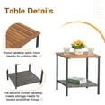 thumbnail image 4 of 3 Pieces Rocking Bistro Set, Patio Rattan Furniture Conversation Chairs with Coffee Table & Cushions for Balcony Porch Poolside, 4 of 6