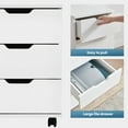 thumbnail image 6 of Office File Cabinets Farini 3-Drawer Vertical Filing Cabinet Rolling Wood Mobile File Cabinets Under Desk for Home Office with Casters (White, Fully Assembled),Metal File Cabinets, 6 of 8