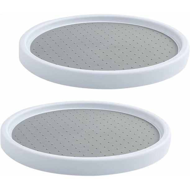 Organizador sin esfuerzo, plato giratorio Lazy Susan, plástico fácil de limpiar, estabilidad mejorada, eficiencia de espacio, usos múltiples, superficie antideslizante, rotación suave, protección de