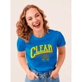 thumbnail image 2 of Clear Your Mind Grunge Style Shaped T-Shirt Women -Image by Shutterstock, Female Large, 2 of 4