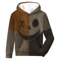 thumbnail image 4 of Mercatoo Halloween Hoodie for Boys Pumpkin Ghos𝐭 Fac𝐞 𝐂olorblock Patchwork Pullover Sweatshirt Kids Trendy Funny Graphic Hooded, 4 of 4