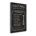thumbnail image 2 of Tangletown Fine Art 'Recipe for Happiness' by Jennifer Pugh Textual Art on Wrapped Canvas, 2 of 2