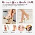 thumbnail image 3 of Heel Grips Pads for Loose Shoes - Welnove 6-Pair Heel Inserts for Back of Heel Protect, Heel Inserts for Blisters Pain, Rubbing, Prevent Slip, Fit Shoes, Boots, Sandals, High Heels, Men Women, Beige, 3 of 10