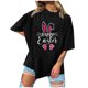 thumbnail image 1 of Blusa informal de manga corta con cuello redondo y estampado de Pascua para mujer Pompotops hfajkhk128208, 1 of 5