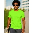thumbnail image 2 of Mens High Visibility UPF50+ Lightweight Basic Gyming Run T-Shirt for Men Skyline Neon Green (S), 2 of 5