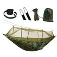 thumbnail image 1 of Hamaca para acampar, columpio, cama, accesorios portátiles, cama para dormir resistente, hamaca para 2 personas para viajes en la playa al aire libre multi, 1 of 8