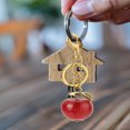 thumbnail image 3 of 1Pcs Fruit Resin Charm Keychain Red Key Chain with Swivel Clasp Golden Bag Charms Accessories, 3 of 3