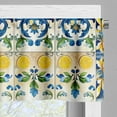 thumbnail image 3 of Ambesonne Mediterranean Valance Pack of 2, Art Curlicue Leaves, 42"X18", Sea Blue Mustard Green, 3 of 5