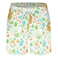 thumbnail image 2 of Aayomet Shorts de Conseil pour Hommes, Poche d'Impression, Revers (Blanc, L), 2 of 3