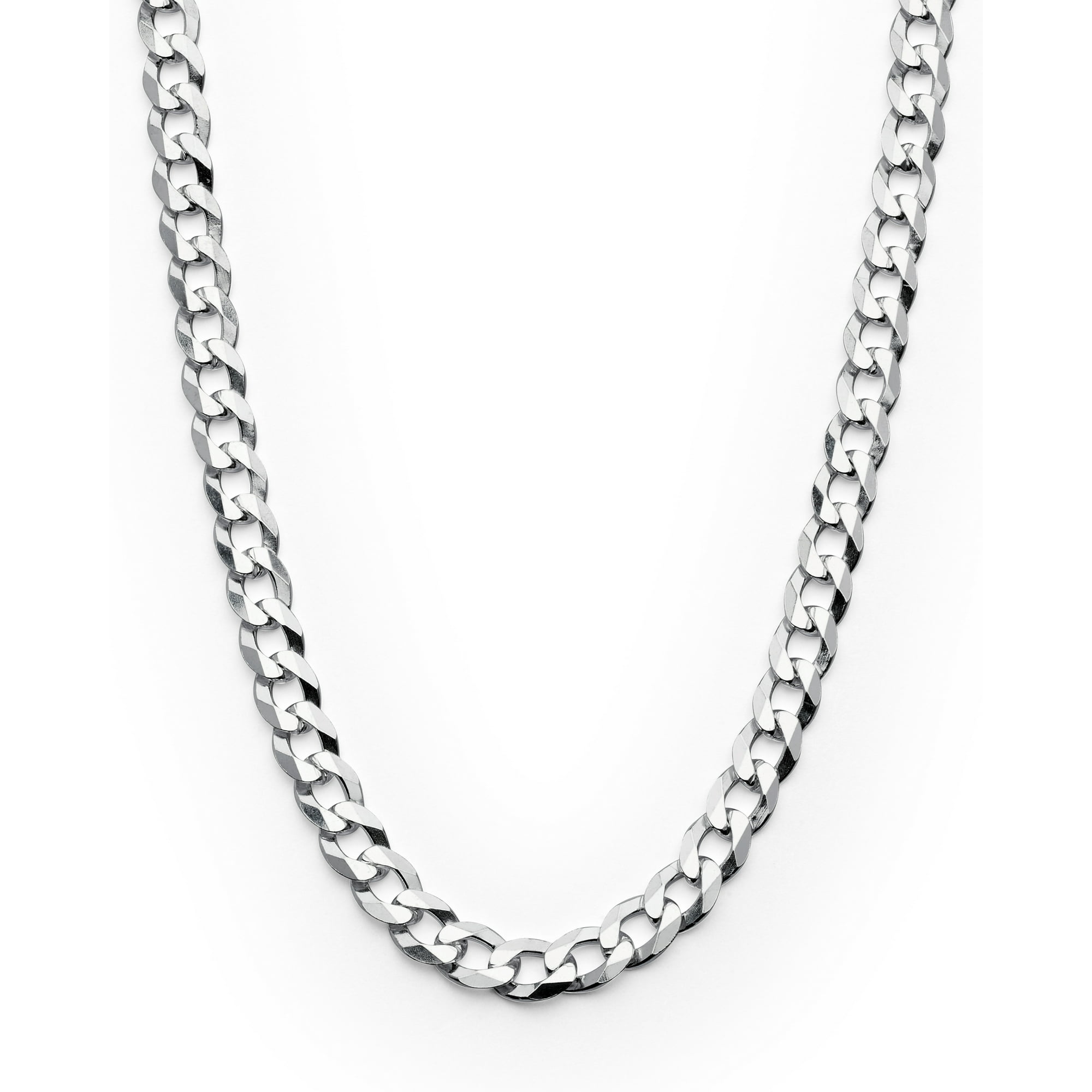 Men's 4MM Sterling Silver 925 Italian Curb Chain Necklace 16