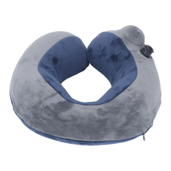 Almohada De Viaje Autoinflable, Almohada De Viaje Protectora Transpirable En Forma De U, Soporte De Cadena Plegable Para Dormir