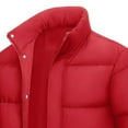 thumbnail image 6 of Sookity Men's Puffer Winter Coat Big and Tall Hooded Down Jacket Zip up Stand Collar Jackets Casual Heavy Winter Jackets Ski Snow Thick Snowy Puffer Coat with Pockets Red,S, 6 of 6