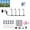 B(10M), variant on 360° Curved Garden Automatic Irrigation System, Adjustable Garden Watering System with 4/10 Spray Nozzles, PE Tubing Irrigation Kit for Outdoor Plants