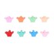 thumbnail image 1 of 100pcs Crown Shaped Small Hair Claw Clips for Women Girls Cute Matte Colorful Strong Hold Tiny Hair Claw Clips, 1 of 5