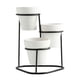 thumbnail image 1 of Juego de 3 macetas modernas de metal para flores, macetas de mesa, floreros decorativos, soportes metálicos para flores, decoración para el hogar, la sala de estar y la oficina. Negro A, 1 of 8