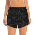 thumbnail image 2 of Picia Chemistry Formulas 3 Pattern Women's 2 in 1 Athletic Running Shorts High Waisted Workout Casual Gym Sweat Shorts with Comfy Liner Zipper Pockets-X-Large, 2 of 9