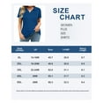 thumbnail image 4 of CASSIE LIZ Womens Shirts Plus Size 4X Summer Blue Polo Shirts V Neck Ladies Shirts with Collar Fashion Business Short Sleeve Collared Shirts Casual Loose Fit Spring Tops 4XL 24W 26W, 4 of 7