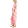thumbnail image 2 of Hanes Women's New Mood Sleep and Lounge Pajama Set , Pink Vines, Large, 2 of 5