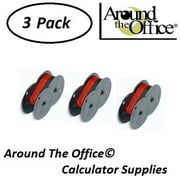 TEXET Model PD-2 Compatible CAlculator RS-6BR Twin Spool Black & Red Ribbon by Around The Office