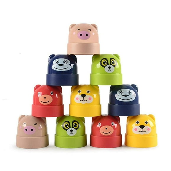 Juego De Torre De Madera/Vasos Apilables Deportivos, Juego De Madera Para Niños, Juguete Educativo, Desafío Interactivo Clásico, Juguete De Fiesta De Competición Yuarrent FN007021-00