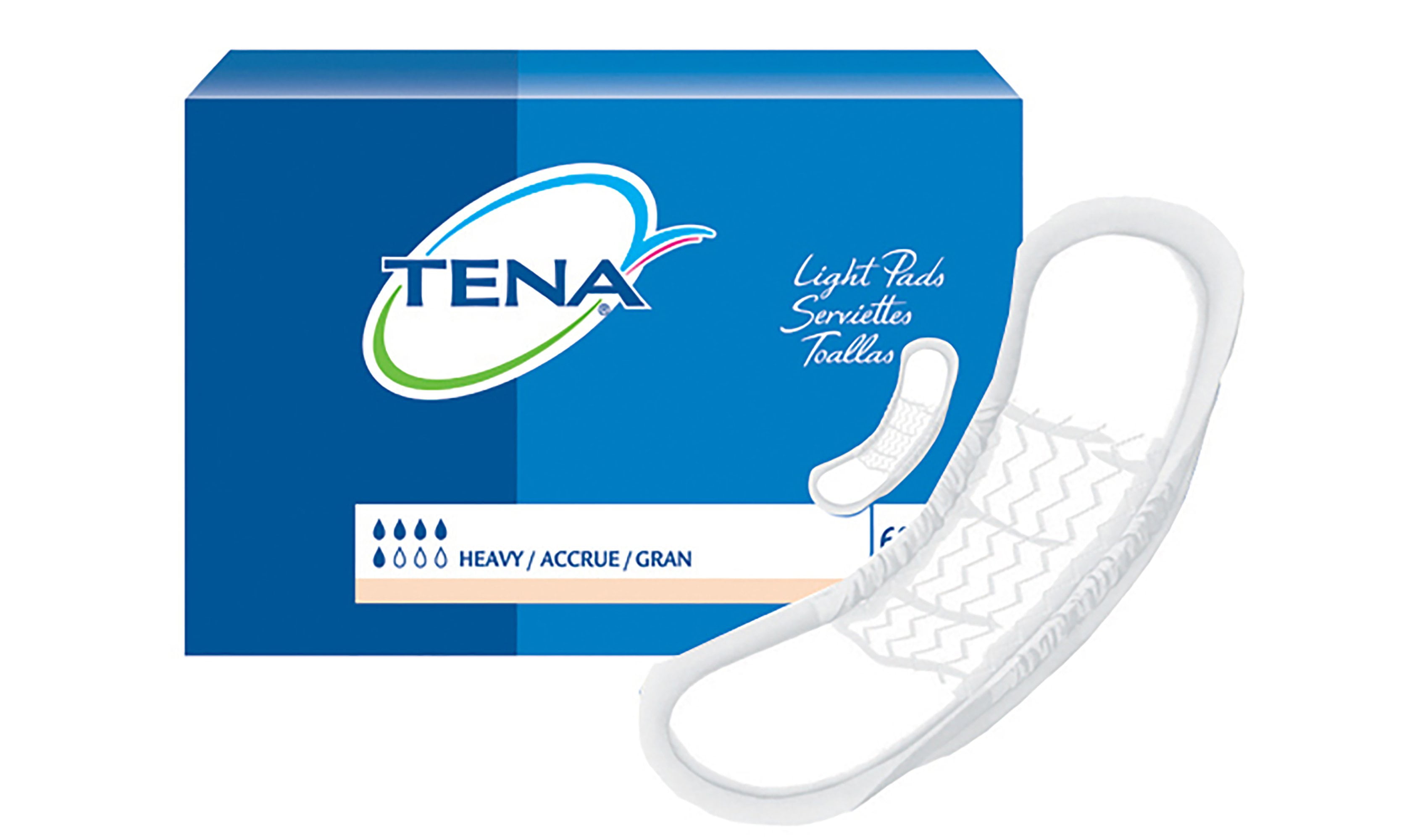TENA HEAVY Absorbency Unisex Incontinent Pad Contoured