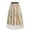 Beige, variant on Luxalzxs Women Vintage Floral Embroidered Mesh Tulle Midi Skirt 50s Party Elastic High Waist A-line Layered Swing Skirts