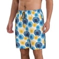 thumbnail image 2 of KLL Circular Men's Casual Summer Beach Shorts Hawaiian Shorts with Pockets-Medium, 2 of 5