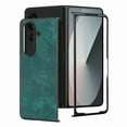 thumbnail image 2 of ELEHOLD Case for Samsung Galaxy Z Fold 7, Premium Shockproof Case Hybrid Leather Cover, Screen & Camera Protection,Green, 2 of 7