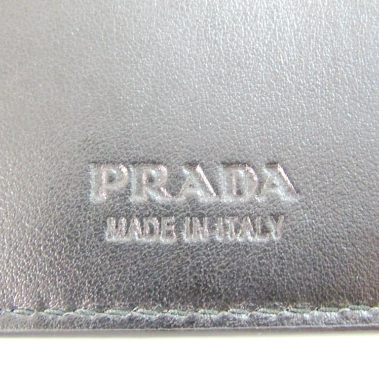 Prada Saffiano-leather Bi-fold Wallet - Grey