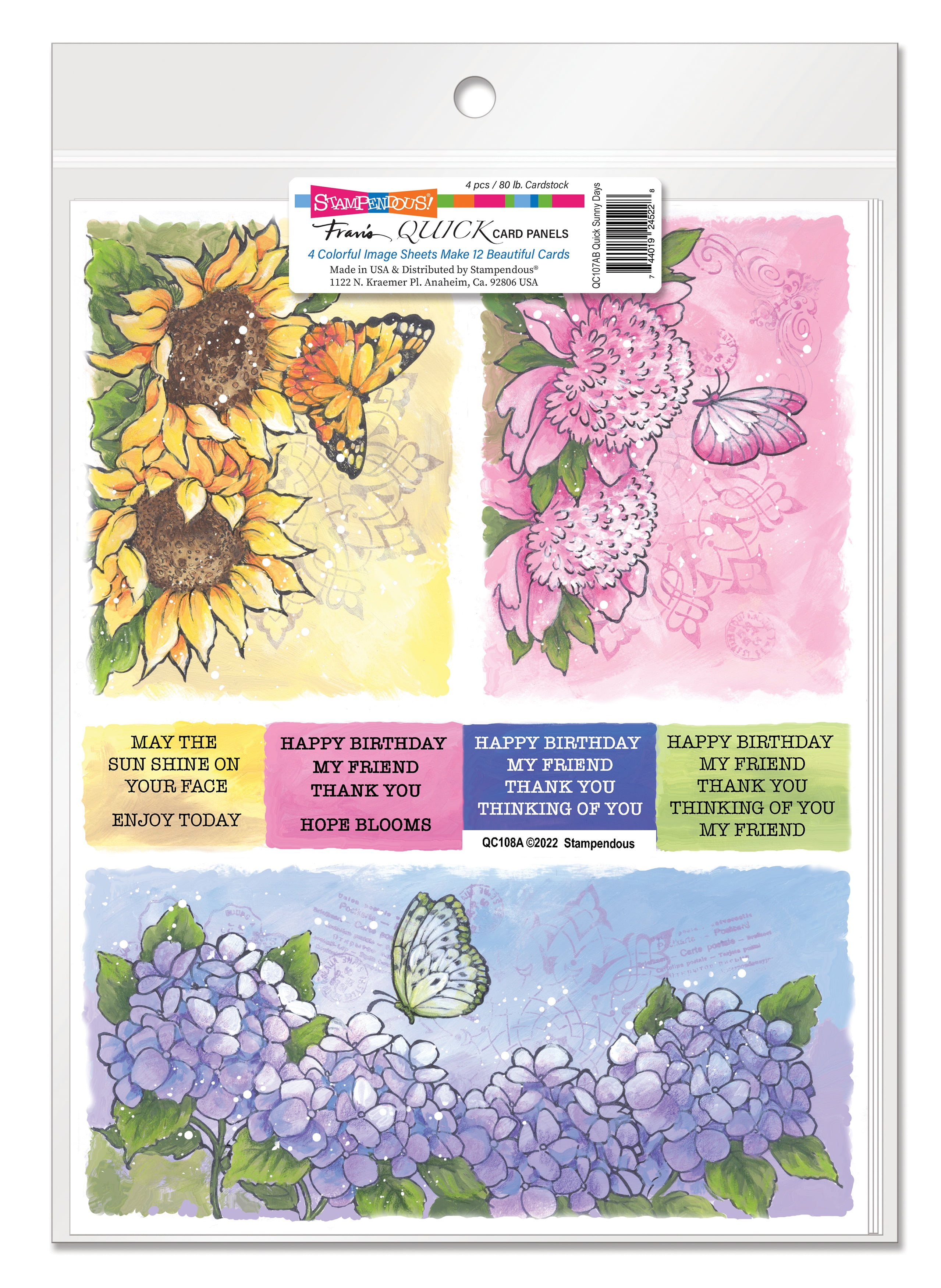 Stampendous Quick Card PanelsWings Of Flight