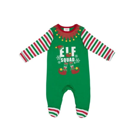 

FeMereina Christmas Family Matching Dad Mom Kid Pajamas Green Elf Striped Xmas Sleepwear Set