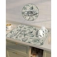 thumbnail image 4 of Nautical Coastal Dish Drying Mat for Kitchen Counter, Super Absorbent Quick Dry Coffee Bar Mat Pad Thin Diatomaceous Sink Mat Non Slip Dish Drainer Mat 16x18 Starfish Conch Shell Retro Middle Century, 4 of 6