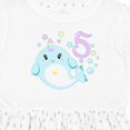 thumbnail image 4 of Inktastic Happy 5th Birthday with Cute Narwhal Stars and Bubbles Girls Toddler Dress, 4 of 5
