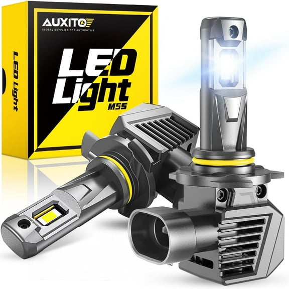 AUXITO 9012 LED Headlight Bulb HIR2 LED High&Low Beam 22000 Lm, 6500K Cool White, Pack of 2