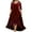 Red, variant on Mikilon Women Casual Plus Size Evening Dresses Solid Color Short Sleeve V-Neck Off the Shoulder Dress