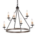 thumbnail image 2 of LNC Modern&nbsp;Chandelier 6-Lights 26.77" x 26.77" x 22.83" Indoor Hanging Lighting for Kitchen, Bedroom, Living Room, Dining Room, 2 of 9