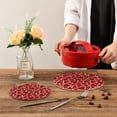 thumbnail image 7 of GZHJMY Cute Love Heart Trivet Pot Holder, Round Woven Potholders Set 2PCS-Braided - Coasters - Table Mats 58 for Kitchen Pans Bowl Teapot, 7 of 7
