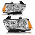 thumbnail image 1 of For 2011-2014 Dodge Charger Headlights Pair Halogen Chrome Headlamps 11-14, 1 of 13
