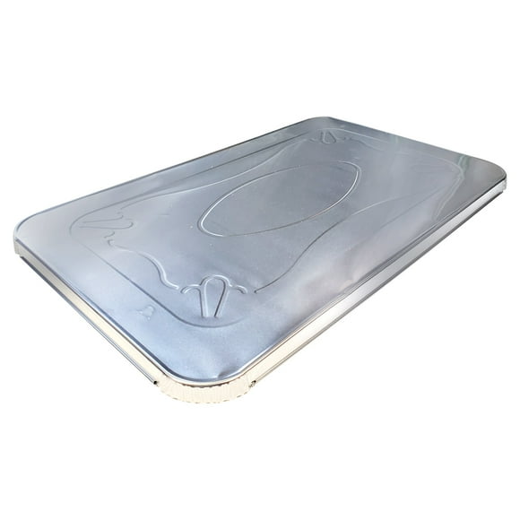 Rhino-Foil Half Size Lid for Aluminium Steam Pan - Pack of 100 - Durable, Heat-Resistant, and Versatile (100ct)