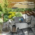 thumbnail image 4 of Outsunny Round Patio Umbrella Base, 26 lbs Resin Umbrella Stand, Bronze, 4 of 10