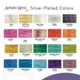 thumbnail image 4 of Alambre artístico calibre 24 chapado en plata resistente al deslustre color cobre artesanía joyería envoltura alambre color oro 15 yd, 4 of 5
