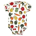 thumbnail image 4 of Touched by Nature Unisex Baby Organic Cotton Bodysuits, Happy Veggies, 0-3 Months, 4 of 5