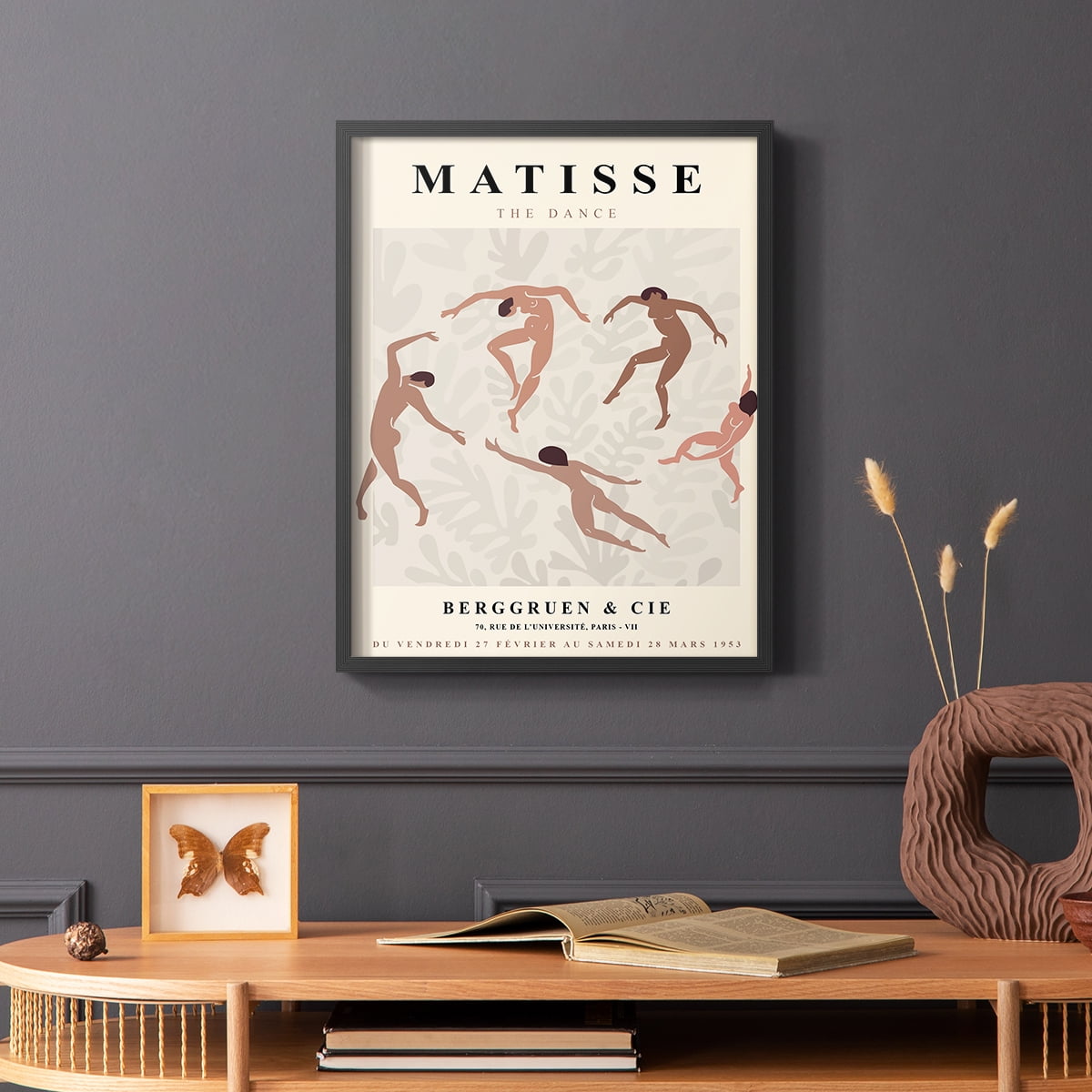 Matisse CXCIX Framed Print in Black Solid Wood 22 x 28 Framed Print