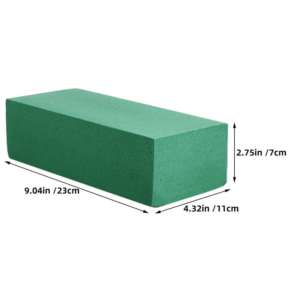 LOLIPPYY 7-Piece Green Floral Foam Blocks for Wedding Flower Arrangements with Water Retention and Secure Hold